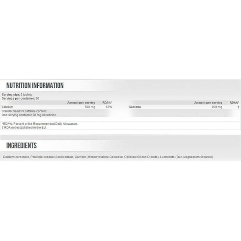 Комплекс до тренування Scitec Nutrition Super Guarana 100 Tabs
