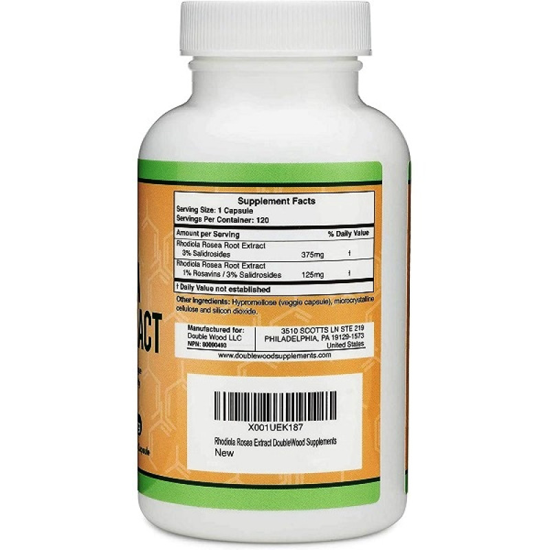 Радіола Double Wood Rhodiola Rosea Extract 500 mg 120 Caps