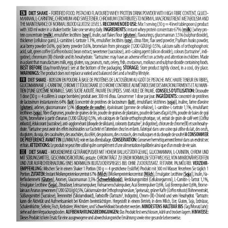 Протеїн BioTechUSA Diet Shake 720 g /24 servings/ Pistachio