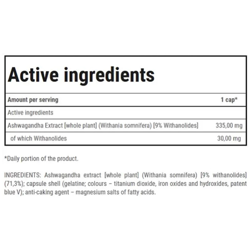Ашфаганда для спорту Trec Nutrition Ashwagandha MAX 60 Caps