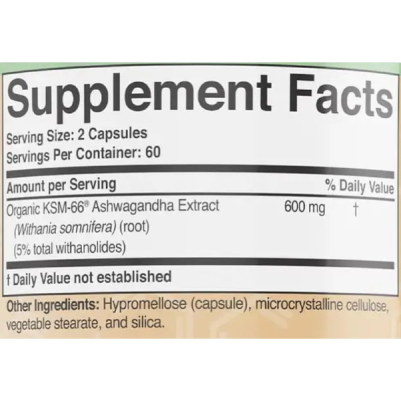 Ашваганда Double Wood KSM-66 Ashwagandha 300 mg per caps 120 Caps
