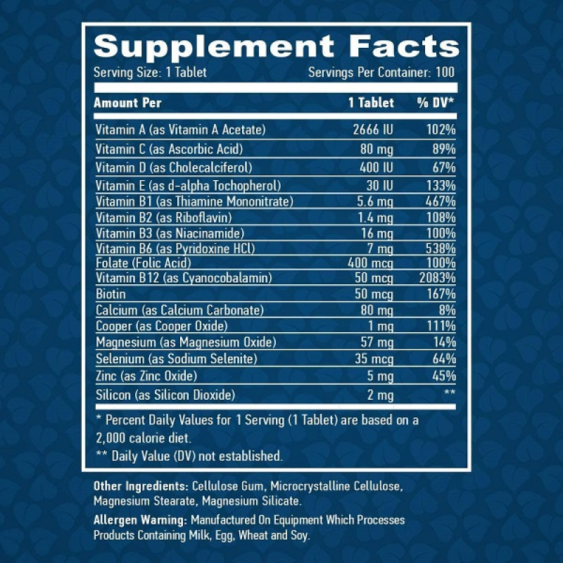 Витаминно-минеральный комплекс Haya Labs Basic Adult Multivitamin 100 Tabs