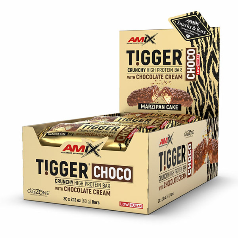 Протеїновий батончик Amix Nutrition Tigger Choco Crunchy Protein Bar 20 х 60 g Marzipan