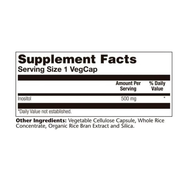 Інозитол Solaray Inositol 500 mg 100 Veg Caps SOR-04358
