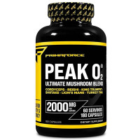 Комплекс до тренування Primaforce Peak O2, Ultimate Mushroom Blend 2000 mg (666 mg per 1 caps) 180 Caps