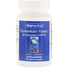 Фолієва кислота Allergy Research Group QuatreActiv Folate 4th Generation 5-MTHF 90 Caps ALG-76530