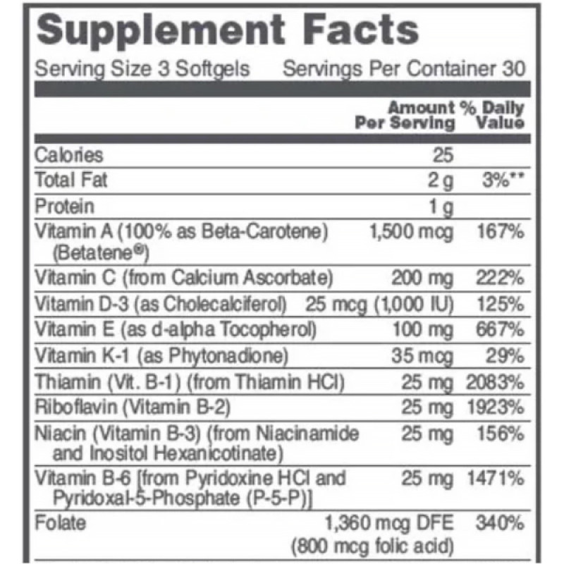 Вітамінно-мінеральний комплекс для жінок Protocol for Life Balance Ortho Multi For Women 90 Softgels