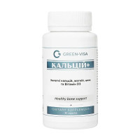 Витаминно-минеральный комплекс Green Visa Кальций+ Хелатный Кальций, Магний, Цинк и Витамин D3 90 капс