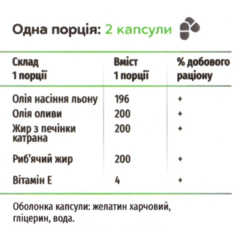 Омега 3-6-9 Green Visa Омега Комплекс Omega 3-6-9 500 mg 120 Softgels