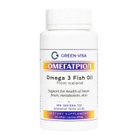 Омега 3 Green Visa Омегатриол Omega 3 Fish Oil from Iceland 500 mg 120 Softgels