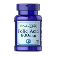 Фолієва кислота Puritan's Pride Folic Acid 800 mcg 250 Tabs