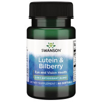 Лютеин Swanson Lutein & Bilberry 60 Softgels