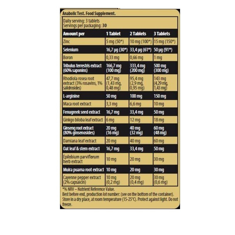 Комплексний тестостероновий препарат Kevin Levrone Anabolic Test 90 Tabs