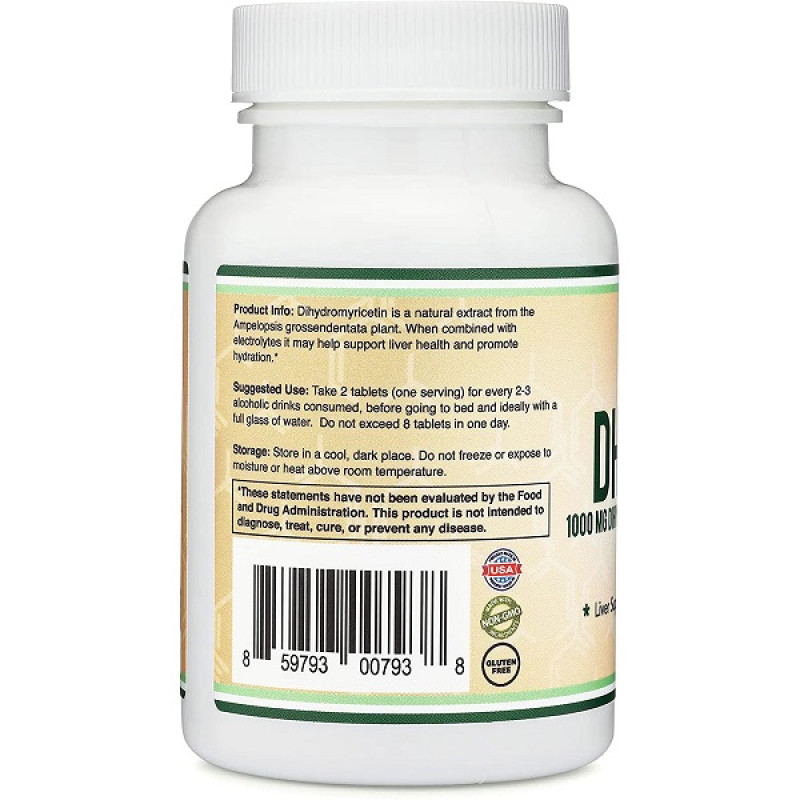 Комплекс для профілактики печінки Double Wood DHM 1000 mg + Electrolytes 30 Tabs