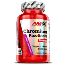 Мікроелемент Хром для спорту Amix Nutrition Chromium Picolinate 200 mcg 100 Caps