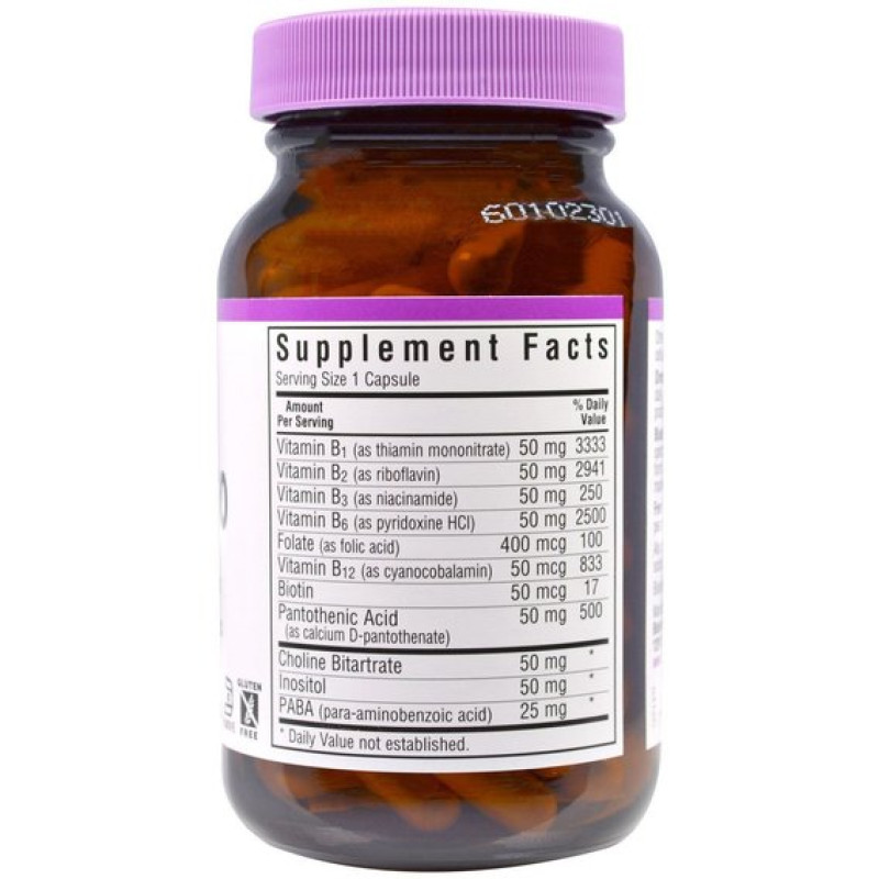 В комплекс Bluebonnet Nutrition B-Complex 50 100 Veg Caps BLB0412