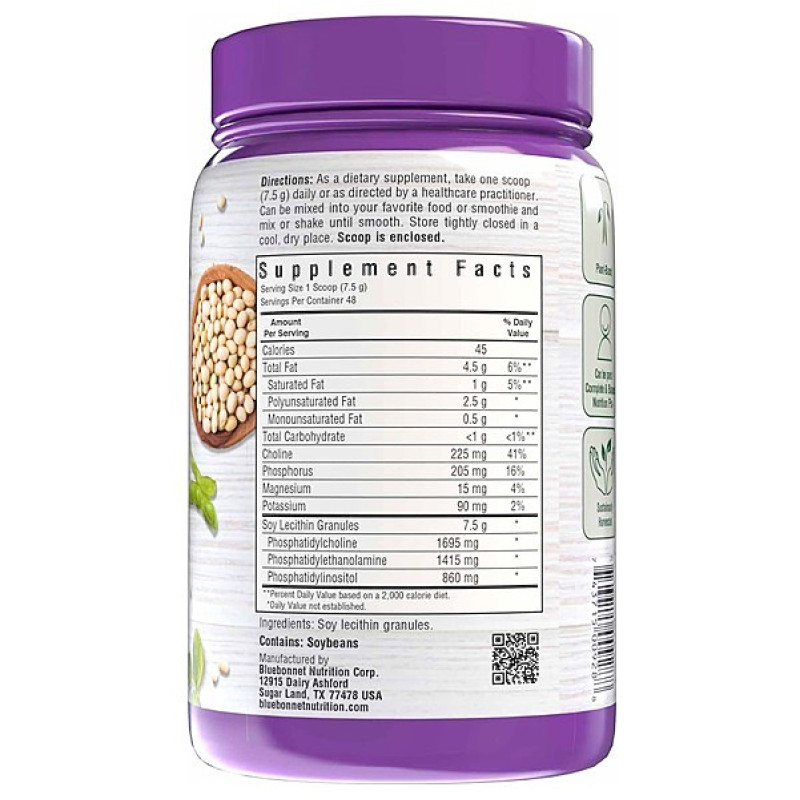 Лецитин Bluebonnet Nutrition Lecithin Granules, 12.7 Oz 360 g /48 servings/ BLB0928