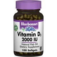 Витамин D Bluebonnet Nutrition Vitamin D3 2000IU 100 Softgels BLB0317