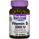 Вітамін D Bluebonnet Nutrition Vitamin D3 2000IU 100 Softgels BLB0317
