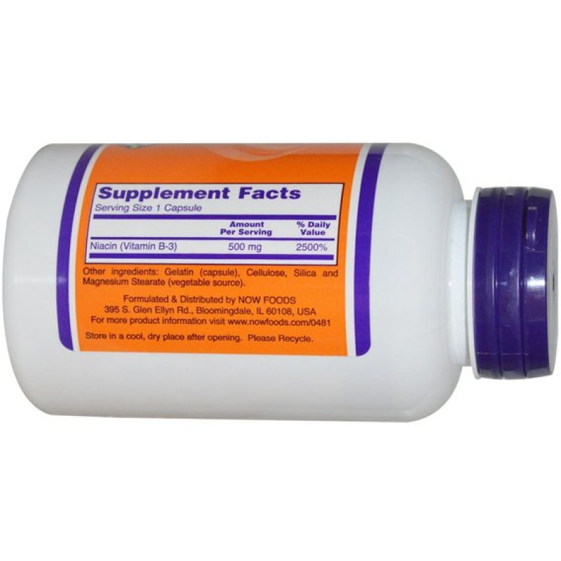 Ніацін NOW Foods Niacin 500 mg 100 Caps