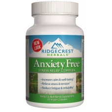 Комплекс для профілактики нервової системи RidgeCrest Herbals Anxiety Free 60 Veg Caps RCH320