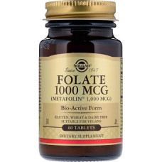 Фолиевая кислота Solgar Folate 1000 mcg (as Metafolin) 60 Tabs
