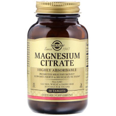 Мікроелемент Магній Solgar Magnesium Citrate 60 Tabs SOL-59204