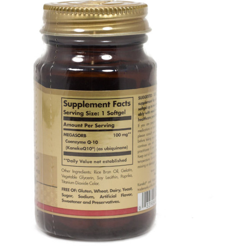 Коензим Solgar Megasorb CoQ-10 100 mg 30 Softgels
