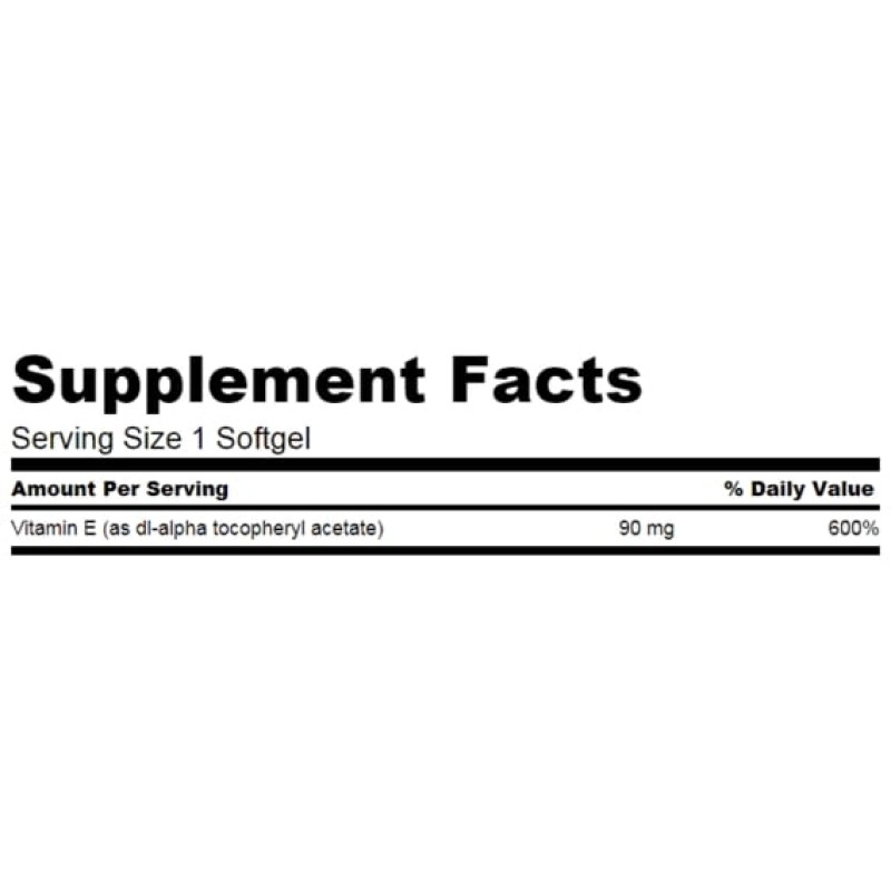 Вітамін E Swanson Vitamin E 90 mg 60 Softgels SWA-11437