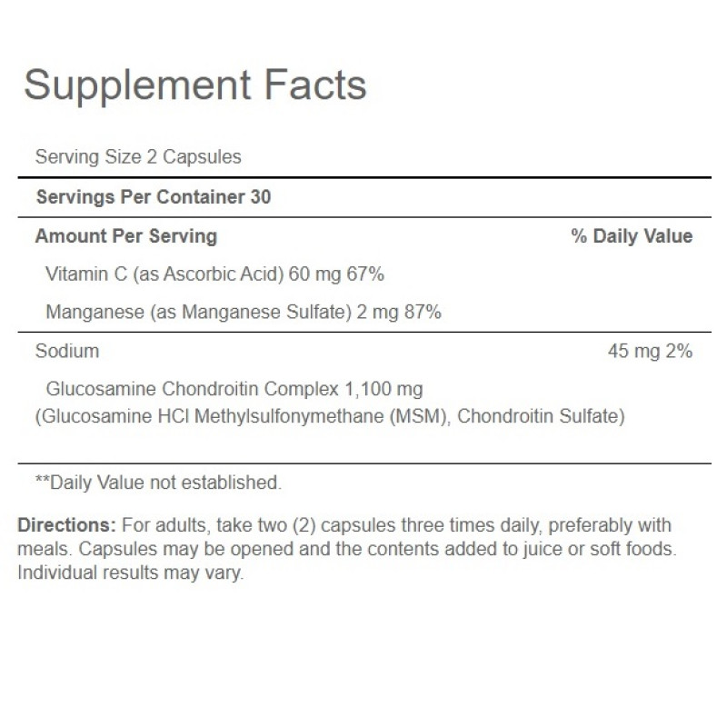 Препарат для суглобів та зв'зок Puritan's Pride Glucosamine Chondroitin Complex 120 Caps