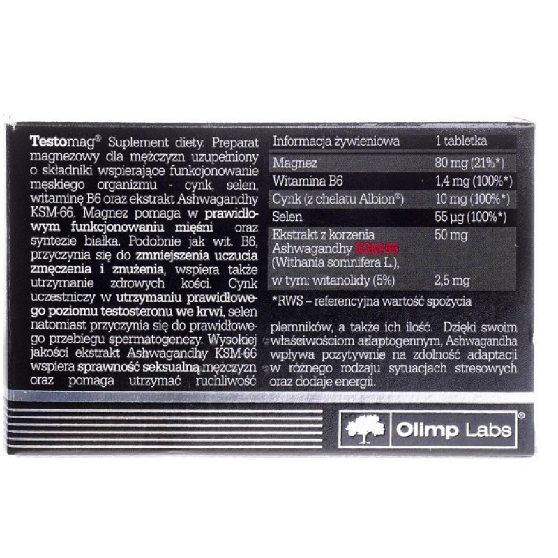 Комплексний тестостероновий препарат Olimp Nutrition Testomag 30 Tabs