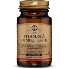 Вітамін A Solgar Vitamin A 5000 IU 1500 mcg 100 Tabs
