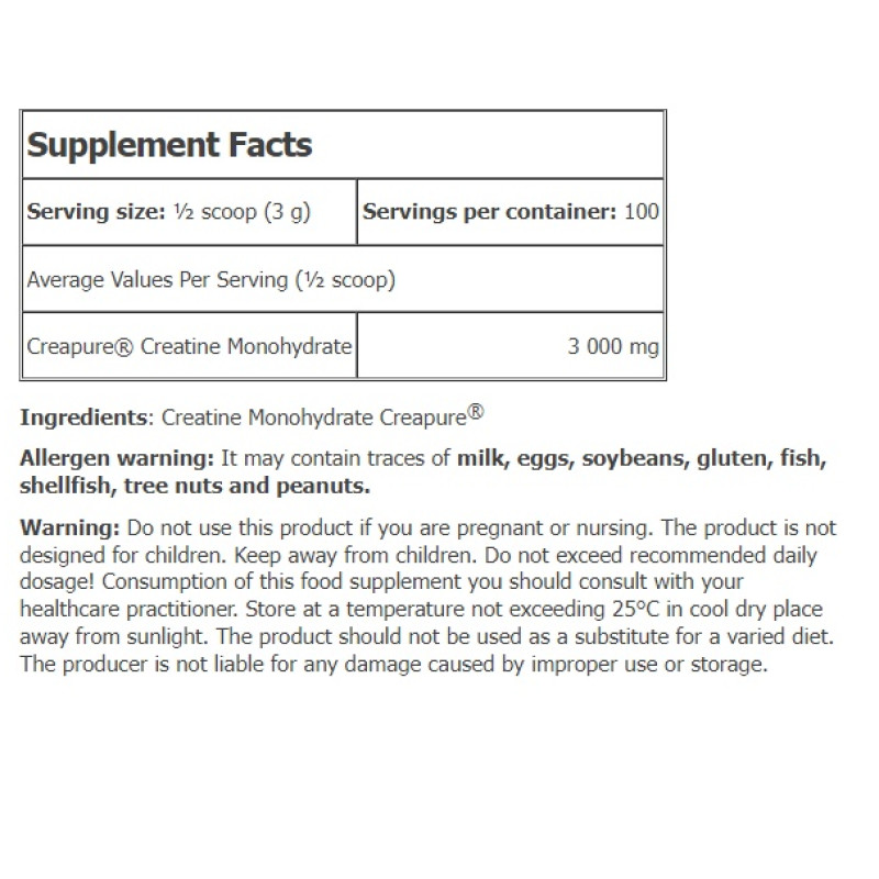 Креатин моногідрат Amix Nutrition Performance Amix Creatine Creapure 300 g /100 servings/ Unflavored