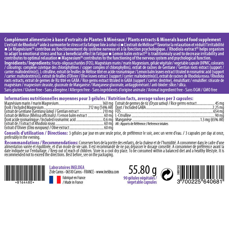 Комплекс для профілактики нервової системи INELDEA SANTE NATURELLE ZENAXYL® 90 Caps