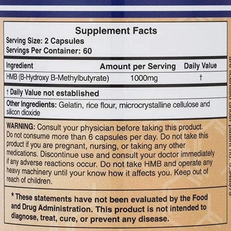 Амінокомплекс Double Wood HMB 1000 mg 120 Caps