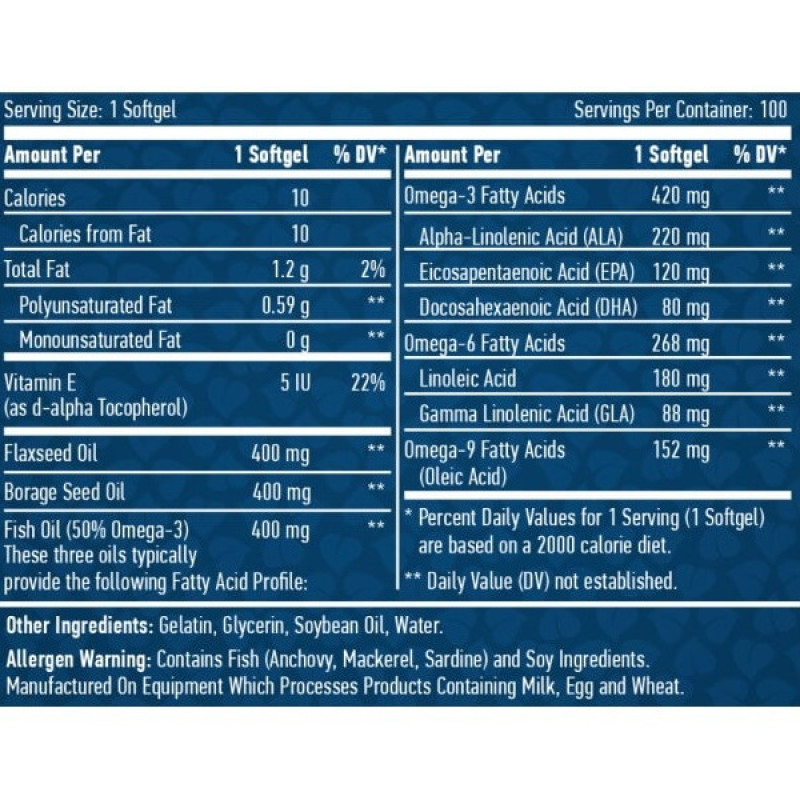Омега 3-6-9 Haya Labs Omega 3-6-9 100 Caps