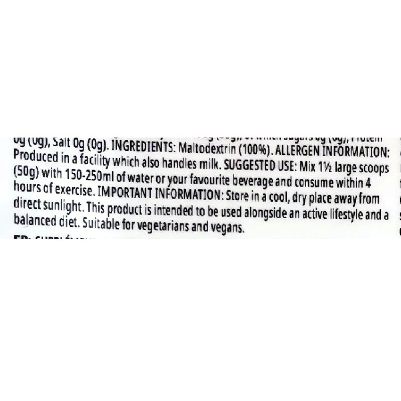 Енергетик MyProtein Maltodextrin 2500 g /50 servings/ Unflavored