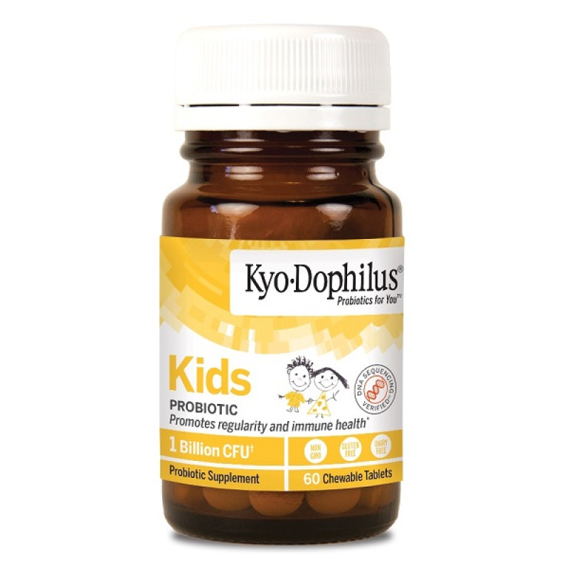 Комплекс для профілактики травлення у дітей Kyolic Kyo-Dophilus Kids Probiotic 60 Chewable Tabs Vanilla
