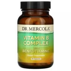 В комплекс Dr. Mercola Vitamin B Complex with Benfotiamine 60 Caps