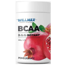 Амінокислота BCAA для спорту Willmax BCAA 2:1:1 400 g /80 servings/ Pomegranate
