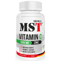Вітамінно-мінеральний комплекс для спорту MST Nutrition Vitamin C + Zinc 100 Tabs