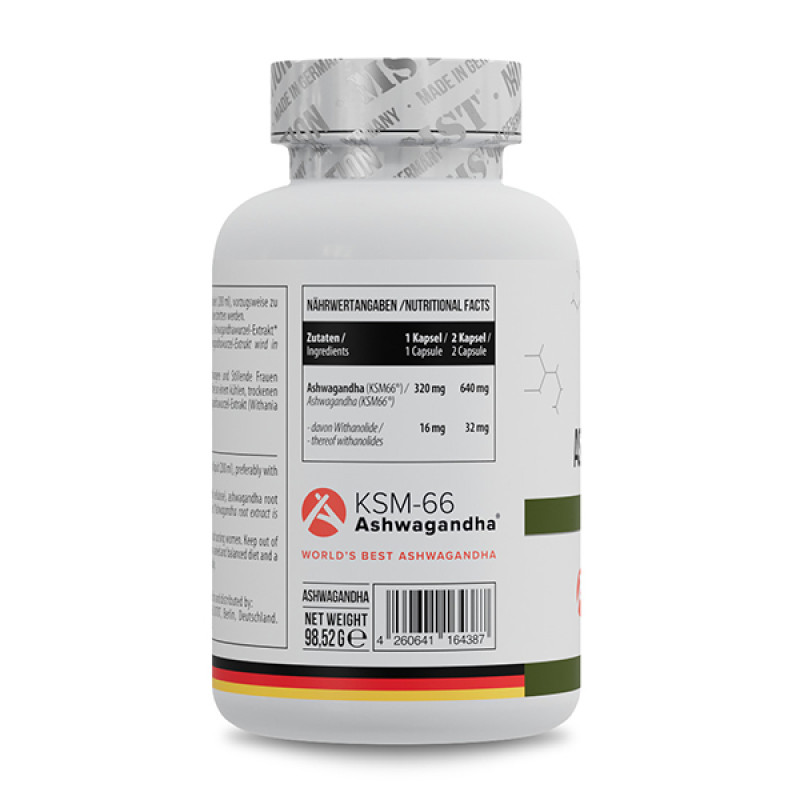 Ашфаганда для спорту MST Nutrition Ashwagandha KSM-66 120 Caps