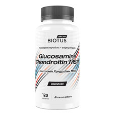Препарат для суглобів та зв'зок Biotus Glucosamine, Chondroitin, MSM 120 Tabs