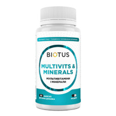 Вітамінно-мінеральний комплекс Biotus Multivits & Minerals 60 Caps