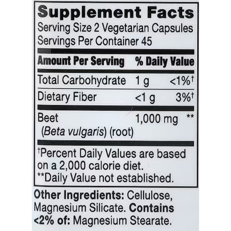 Суміш екстрактів 21st Century Beet Root (500 mg per Capsule) 90 Caps