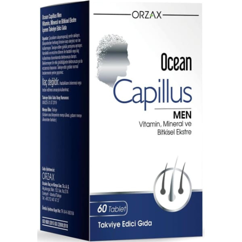 Комплекс для волосся Orzax Ocean Capillus Men 60 Tabs