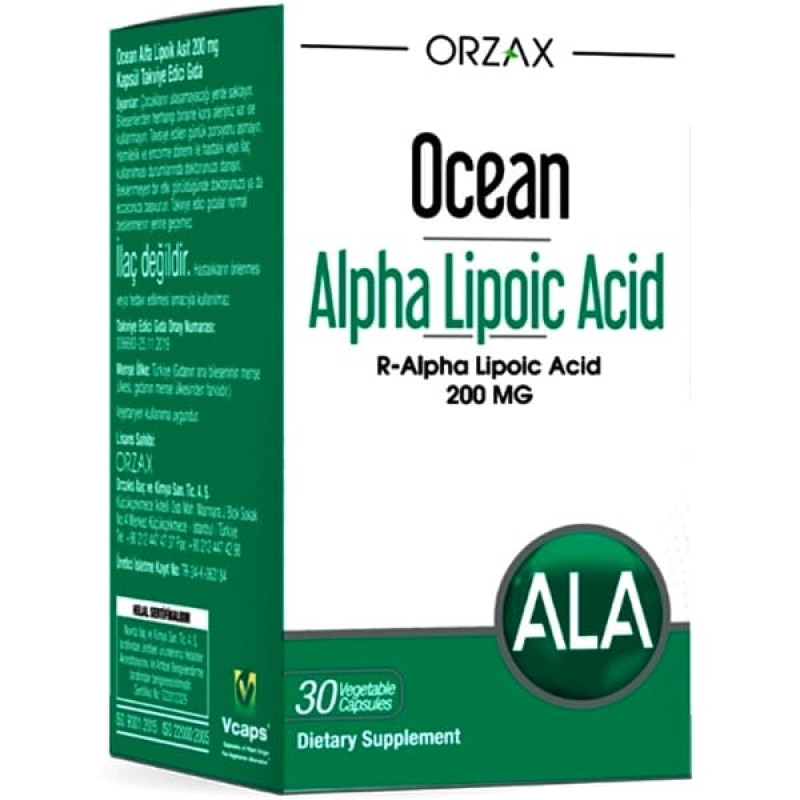 Альфа-ліпоєва кислота Orzax Ocean Alpha Lipoic Acid 200 mg 30 Veg Caps