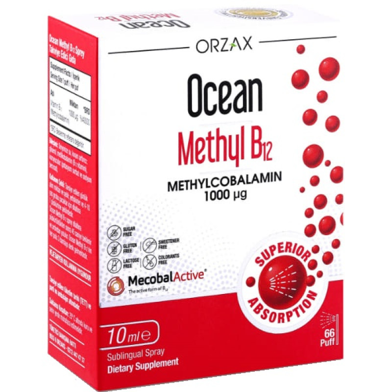 Вітамін Б12 Orzax Ocean Methyl B12 1000 mcg 10 ml /66 servings/ Cherry