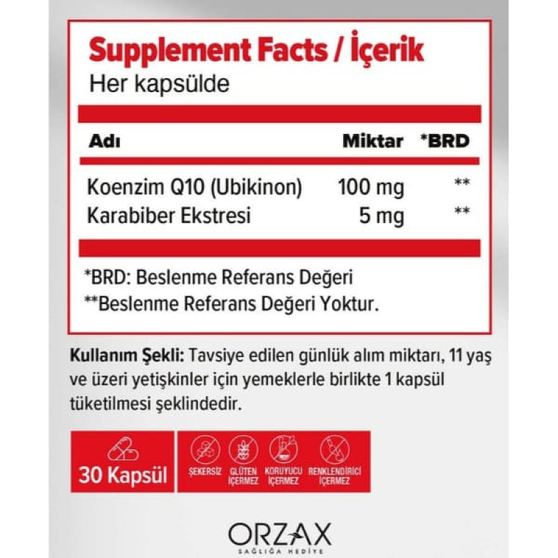 Коензим Orzax Ocean Coenzyme Q10 30 Caps
