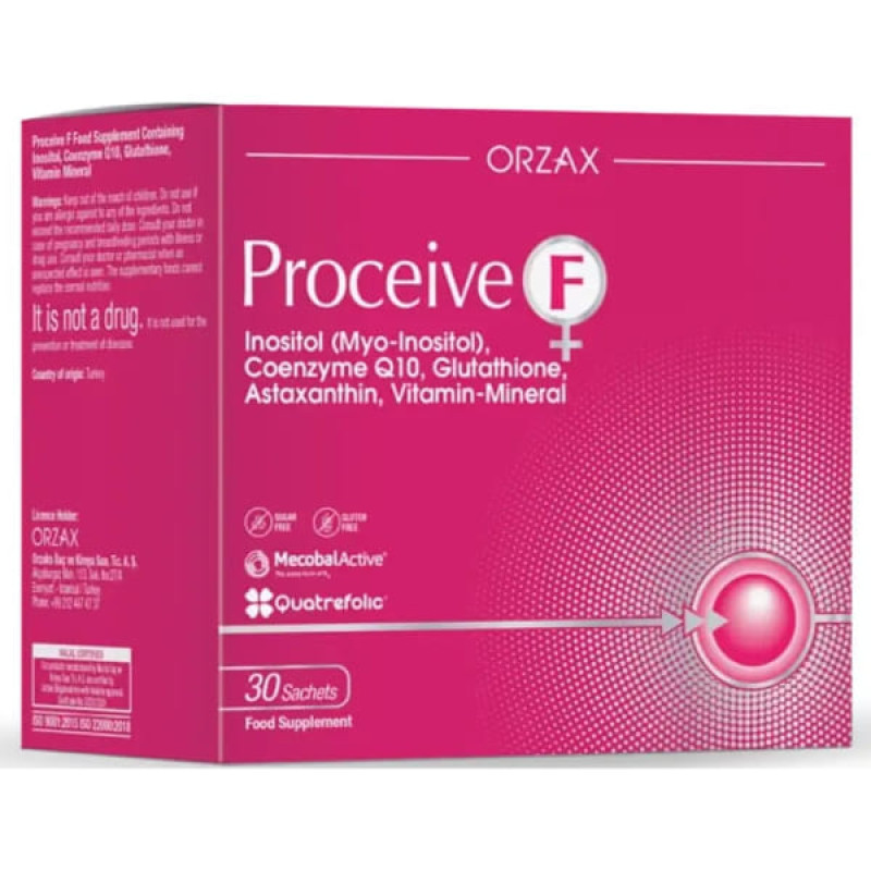 Копмлекс для профілактики репродуктивної функції у жінок Orzax Proceive F 4,2 g 30 sachet